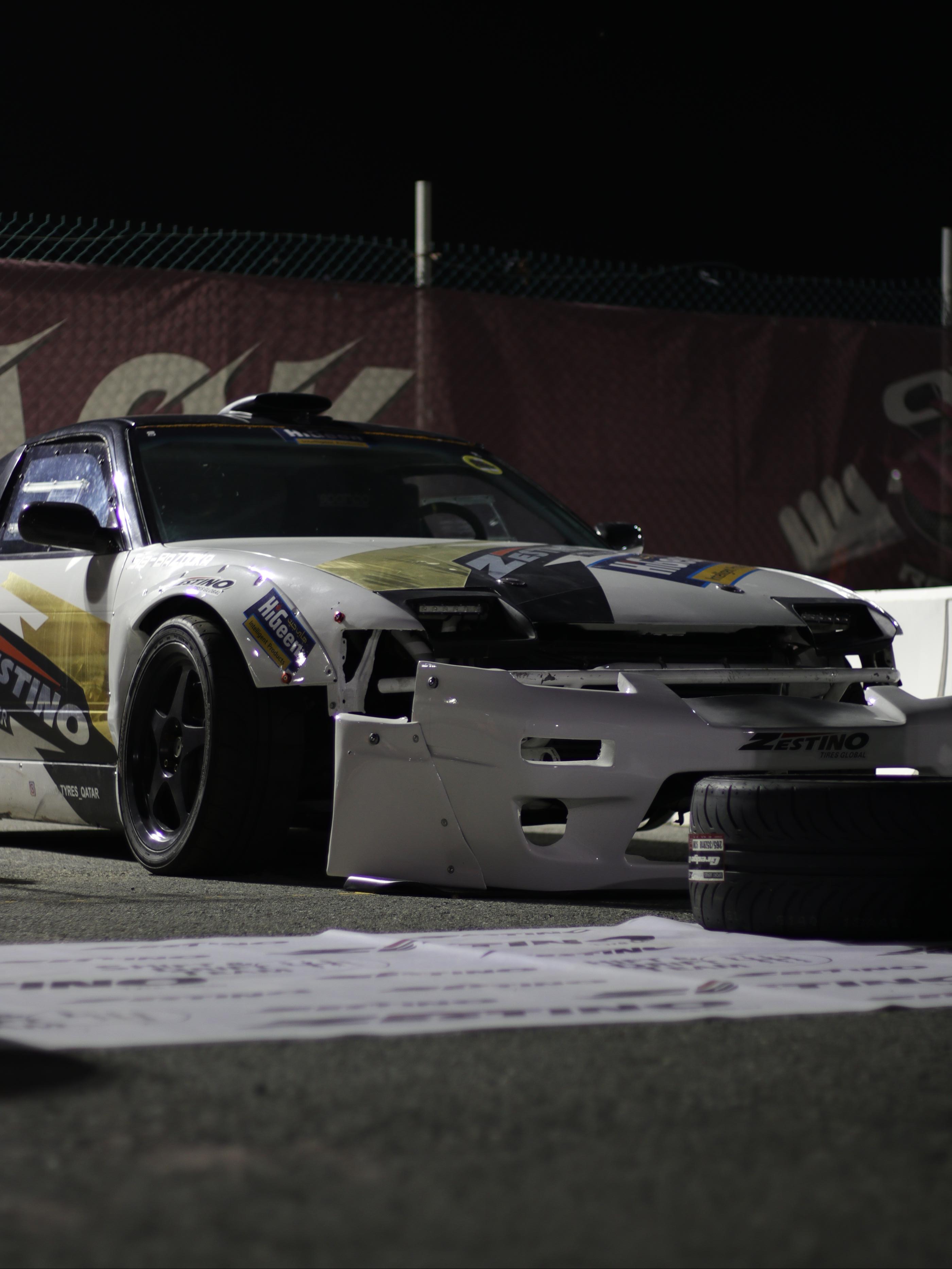 Cars drifting at Qatar Racing Club